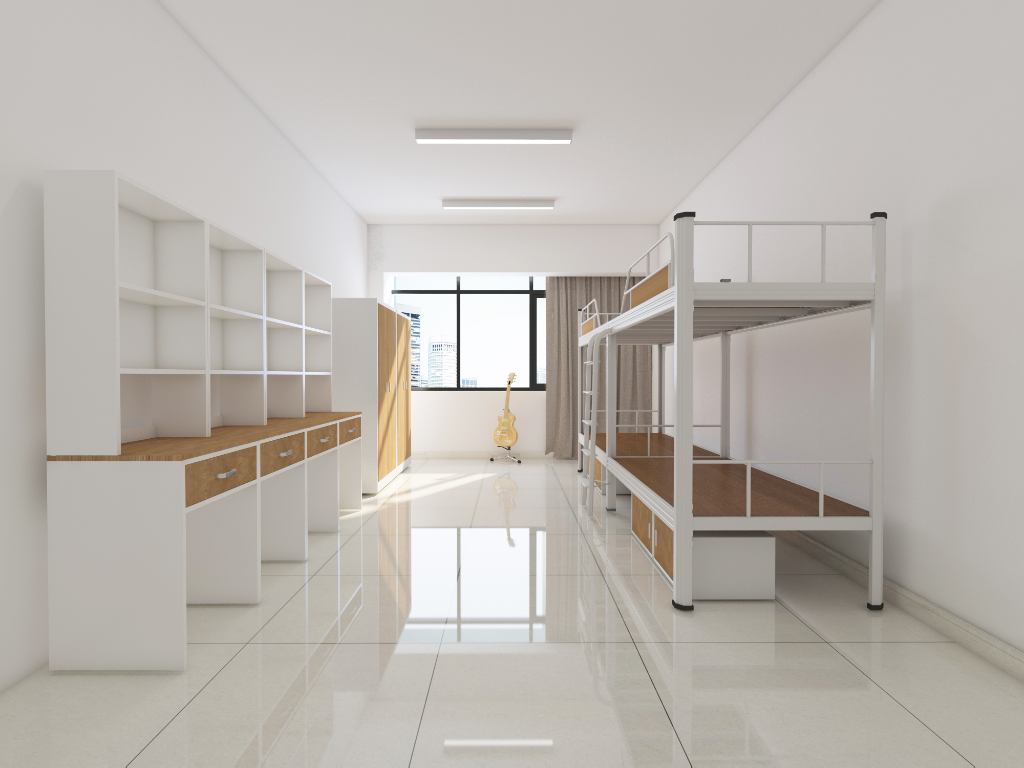 是什么让双层铁床成为宿舍家具？